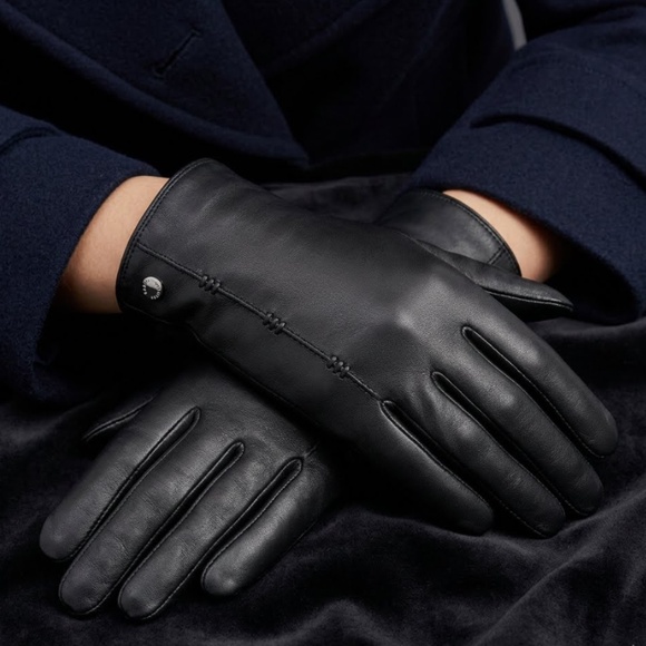 NWOT - CR Genuine Leather Gloves with Top Stitched Accents - Picture 11 of 11